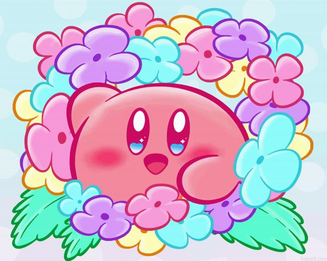Cute Kirby Painting By Numberss.png