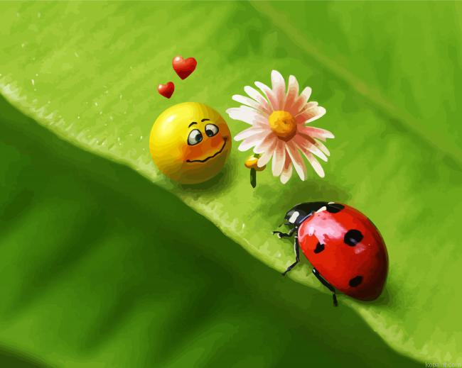 Cute Ladybeetle Painting By Numberss.png