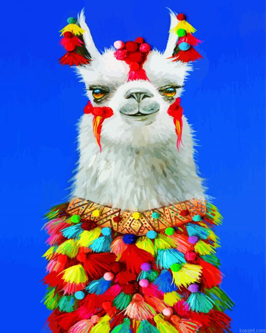 Cute Llama Painting By Numberss.png