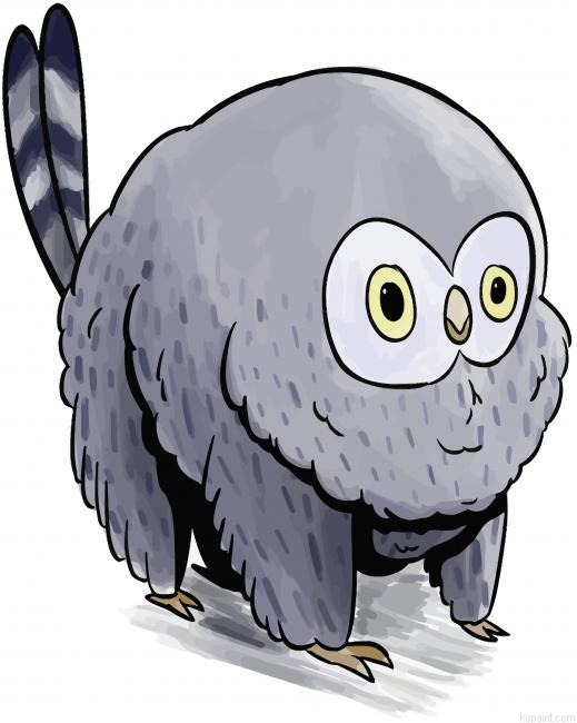 Cute Owlbear Art Painting By Numberss.png