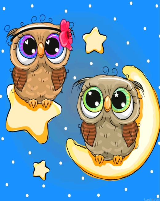 Cute Owls Painting By Numberss.png