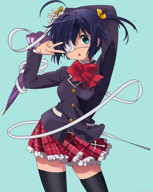 Cute Rikka Takanashi Painting By Numberss.png