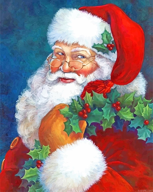 Cute Santa New Painting By Numberss.png