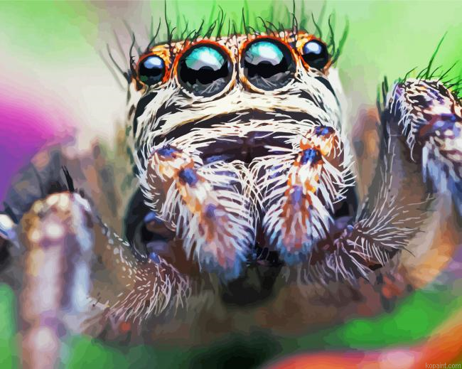 Cute Spider Insect Painting By Numberss.png