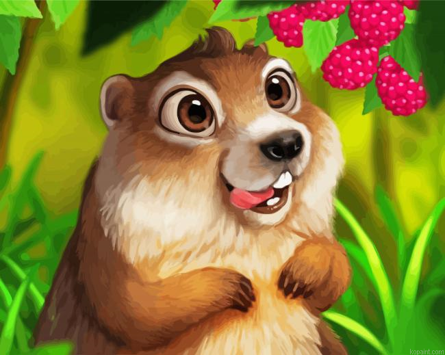 Cute Squirrel Animal Paint By Numbers
