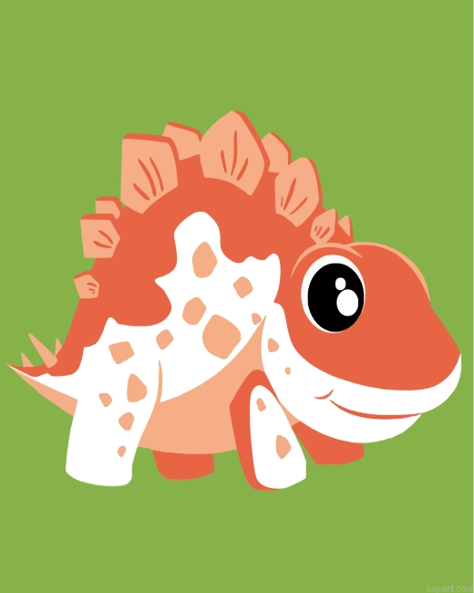 Cute Stegosaurus Painting By Numberss.png