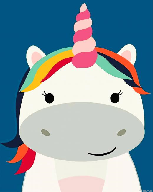 Cute Unicorn Painting By Numberss.png