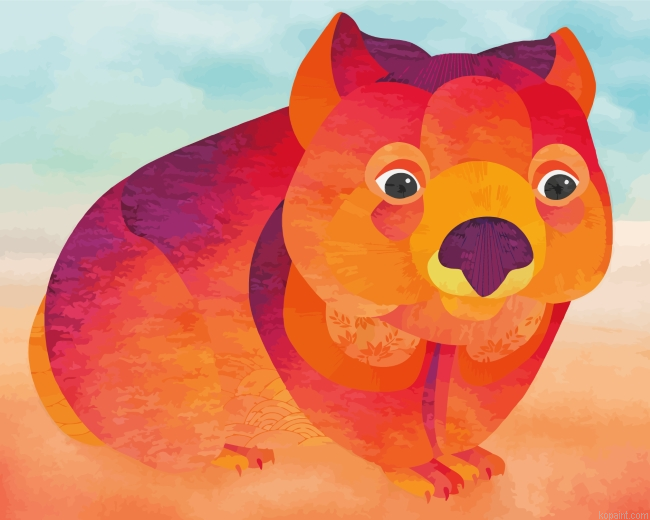 Cute Wombat Painting By Numberss.png