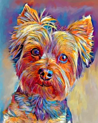 Cute Yorkshire Terrier Painting By Numberss.png