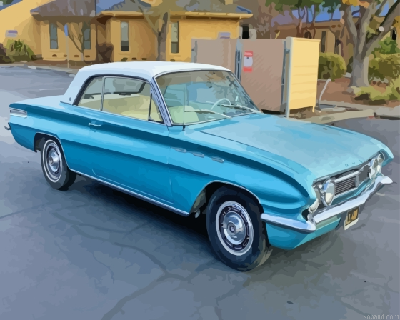 Cyan Lincoln Continental Painting By Numberss.png