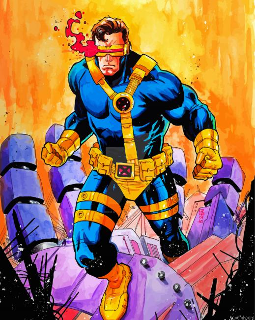 Cyclops X Men Hero Painting By Numberss.png