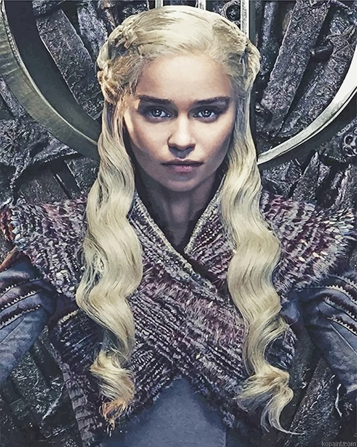 Daenerys Targaryen Game Of Thrones New Painting By Numberss.png
