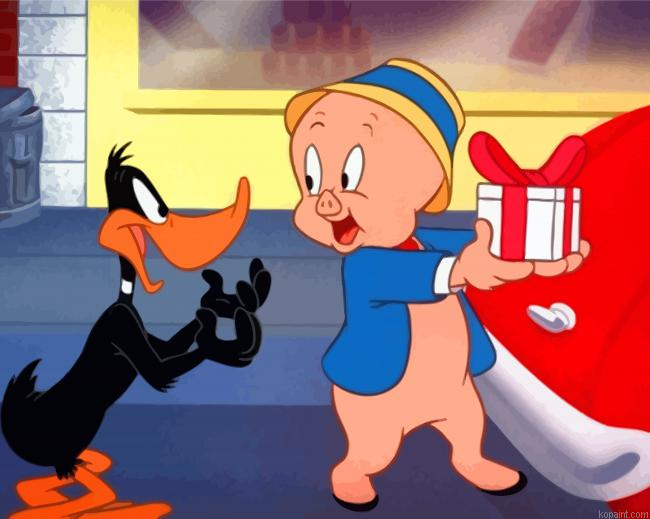 Daffy Duck And Porky Pig Paint By Numbers
