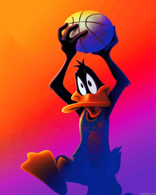 Daffy Duck Basketballer Paint By Numbers