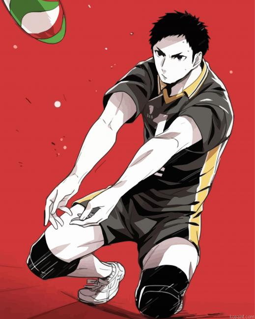 Daichi Sawamura Playing Volleyball Paint By Numbers
