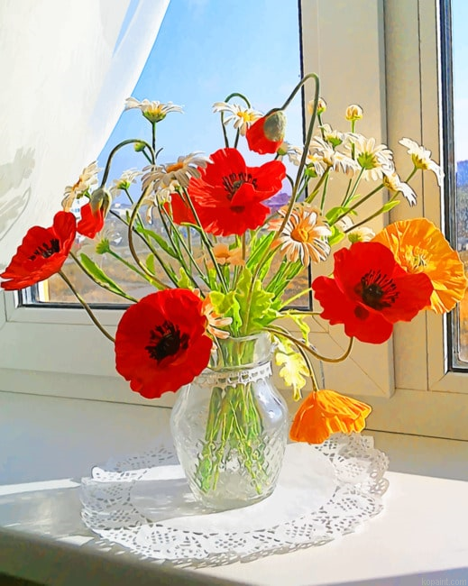 Daisies In A Vase New Painting By Numberss.png
