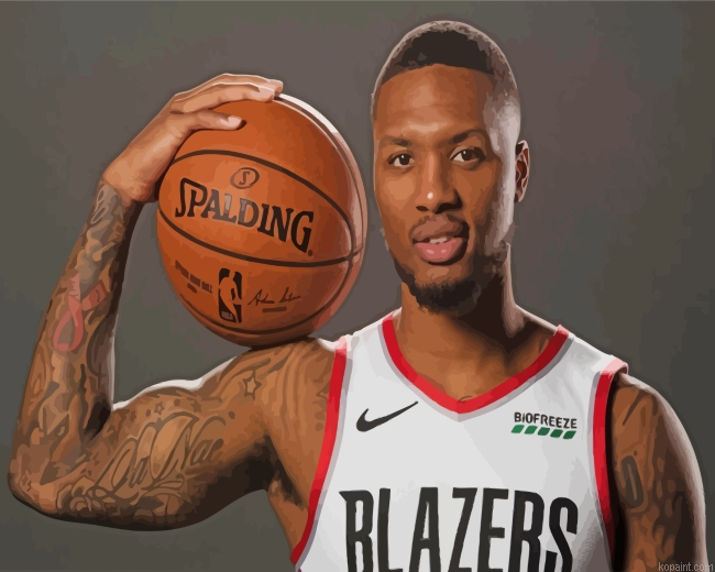 Damian Lillard Blazers Player Painting By Numberss.png