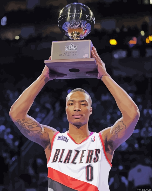 Damian Lillard From Blazers Painting By Numberss.png