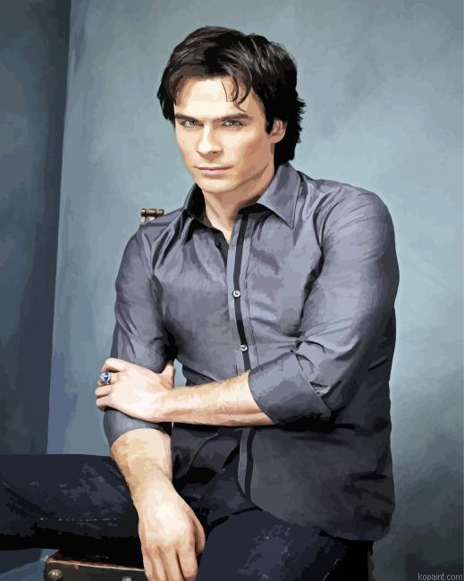 Damon Salvatore Ian Somerhalder Paint By Numbers.png