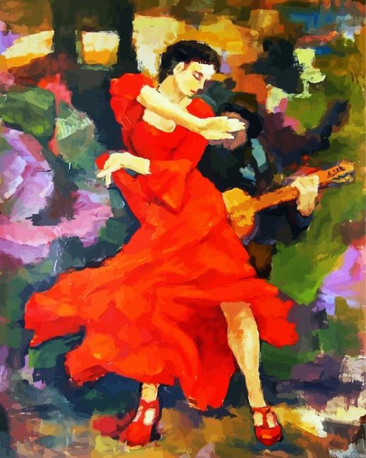 Dancer In Red Dress Paint By Numbers.png