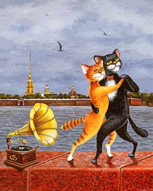 Dancing Cats Painting By Numberss.png