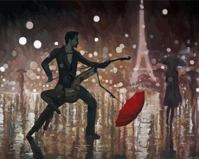 Dancing In The Rain In Paris Painting By Numberss.png