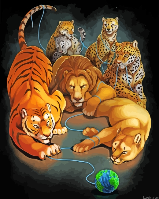 Dangerous Cats Painting By Numberss.png