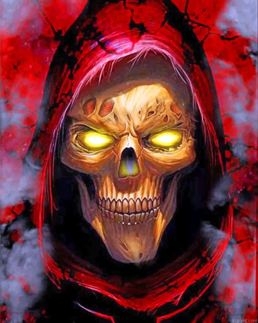 Dangerous Skull Painting By Numberss.png