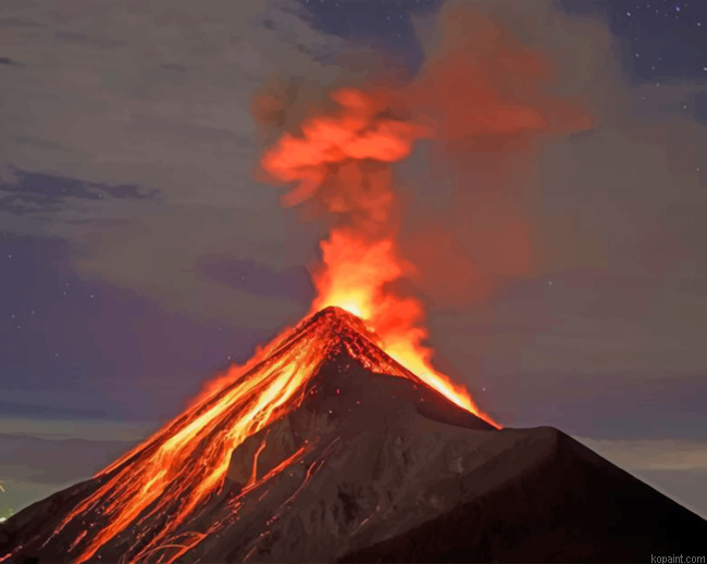 Dangerous Volcano Painting By Numberss.png