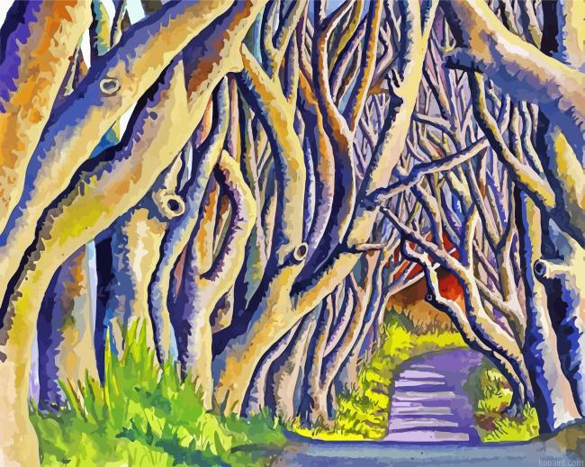 Dark Hedges Ireland Painting By Numberss.png