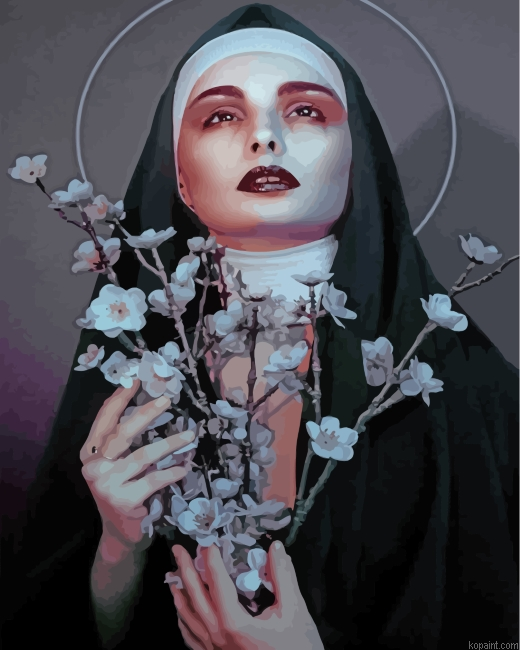 Dark Nun Beauty Painting By Numberss.png
