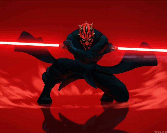 Darth Maul Star Wars Painting By Numberss.png