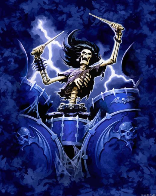 Dead Skull Drummer Painting By Numberss.png