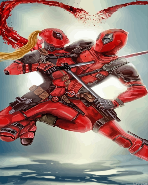 Deadpool Couple Painting By Numberss.png
