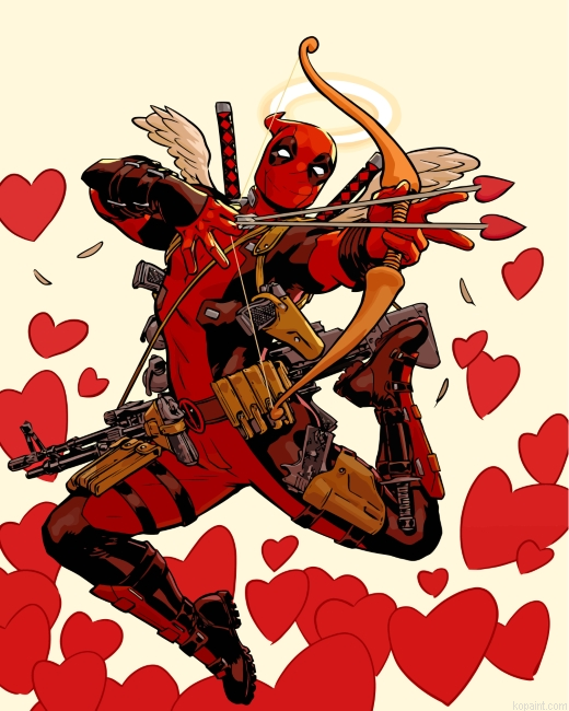Deadpool In Love Painting By Numberss.png
