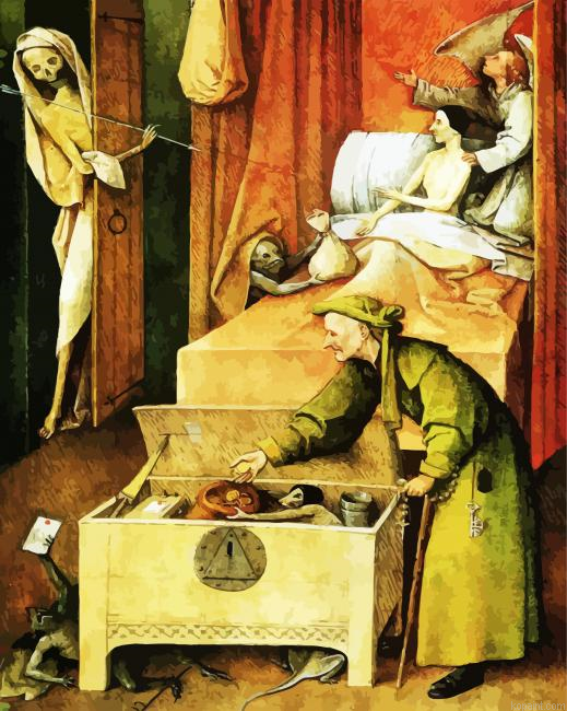 Death And The Miser By Bosch Painting By Numberss.png