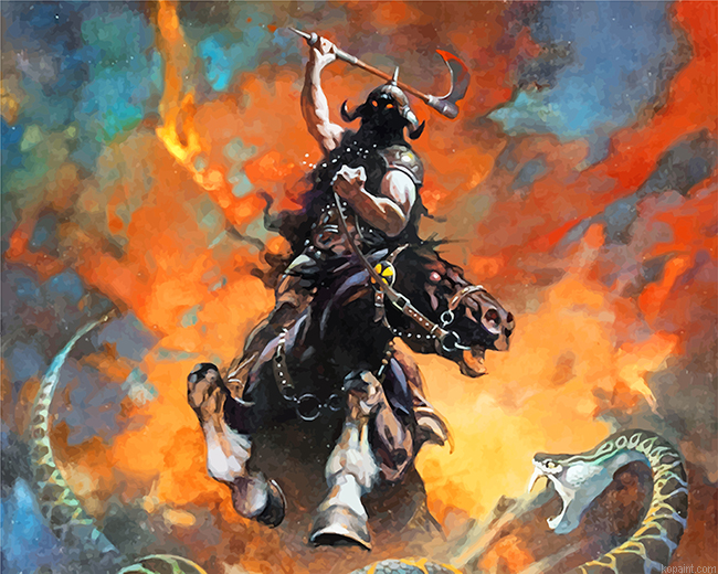 Death Dealer Frank Frazetta Painting By Numberss.png