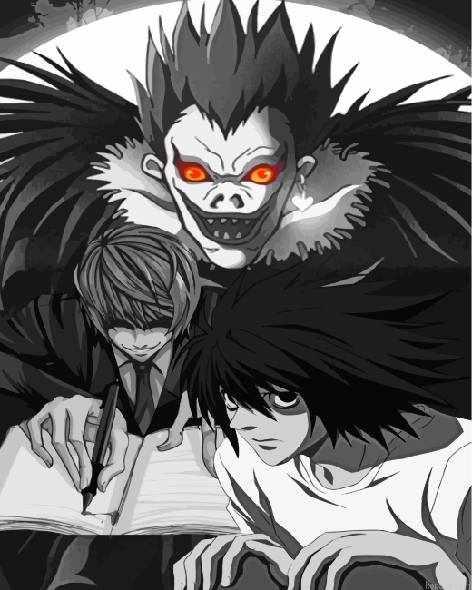 Death Note Anime Painting By Numberss.png