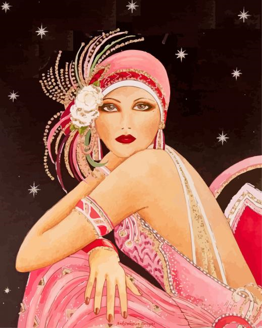 Deco Lady Painting By Numberss.png
