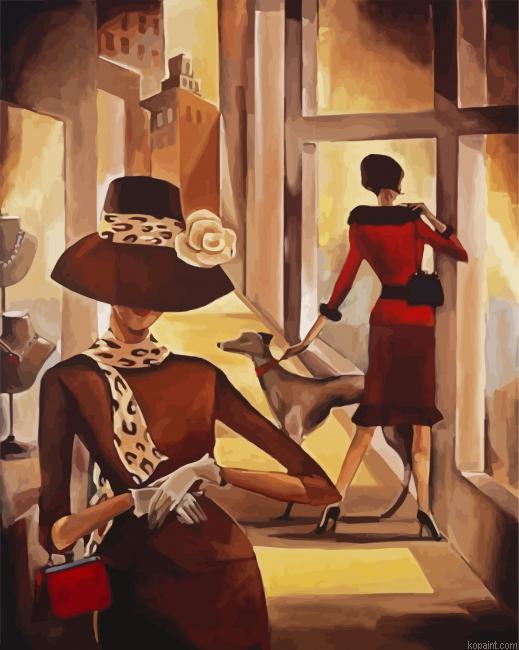 Deco Lady With A Sunhat Painting By Numberss.png