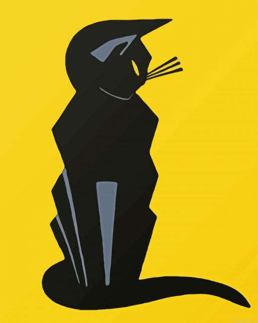 Deco Vintage Black Cat Painting By Numberss.png