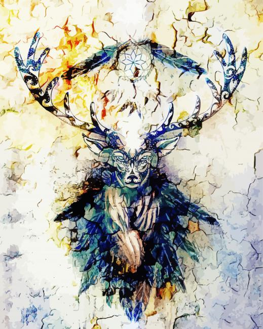 Deer Dreamcatcher Painting By Numberss.png