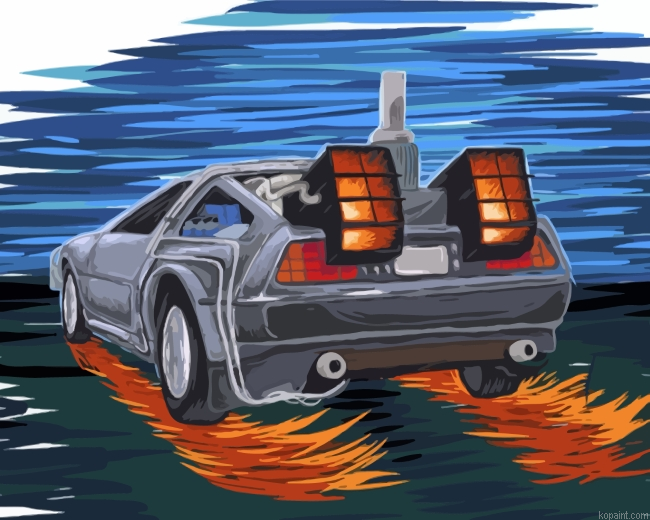Delorean Back To The Future Painting By Numberss.png