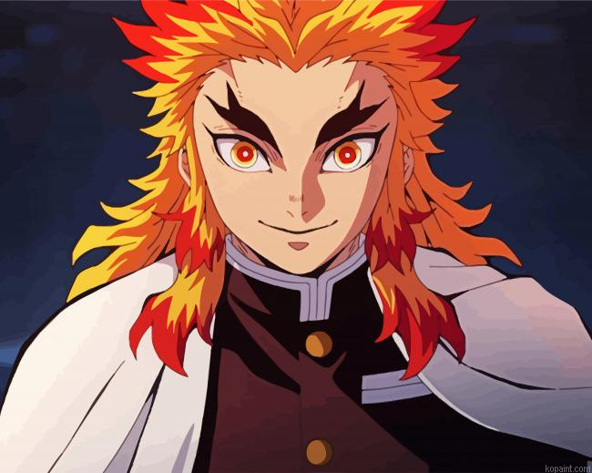 Demon Slayer Kyojuro Rengoku Painting By Numberss.png