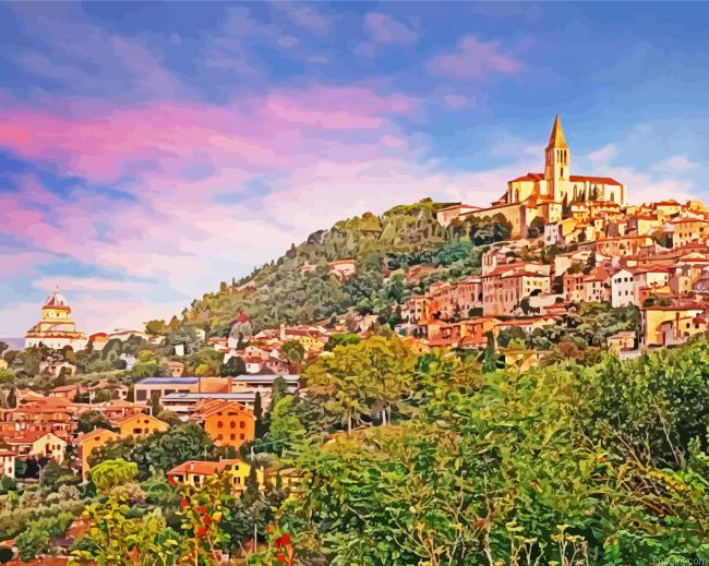 Deruta Town Italy Paint By Numbers