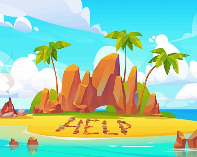 Desert Island Landscape Painting By Numberss.png