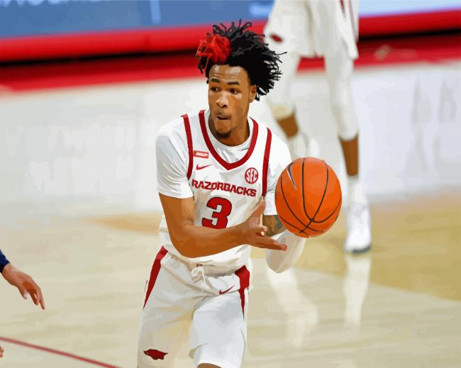 Desi Sills Arkansas Razorbacks Men S Basketballer Painting By Numberss.png