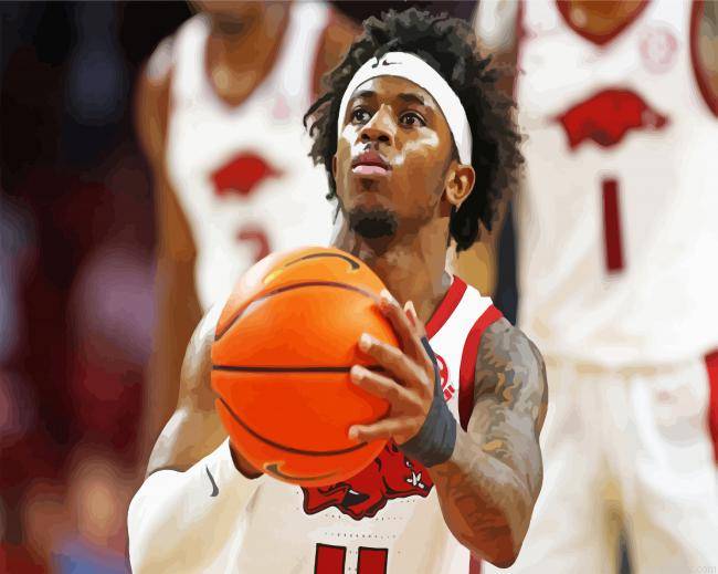 Desi Sills Arkansas Razorbacks Player Painting By Numberss.png