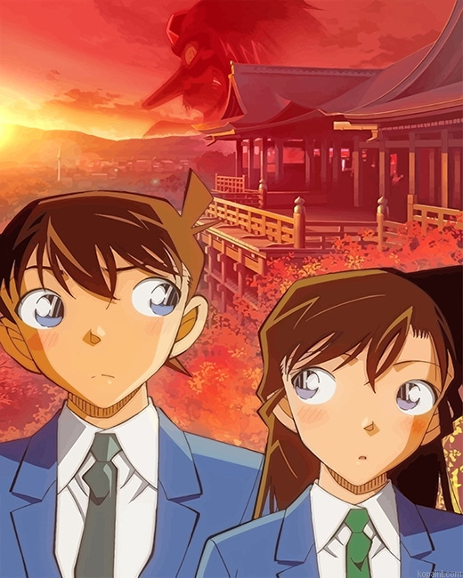 Detective Conan And Ran New Painting By Numberss.png