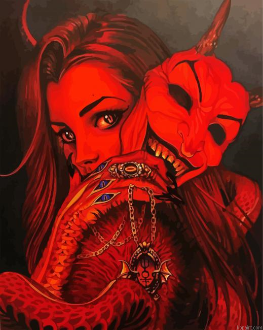 Devil Girl Painting By Numberss.png